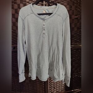 Carhartt Light Green Thermal Long Sleeve Henley Shirt Mens XXL